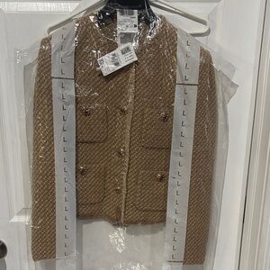 Elegant Brown Tweed Blazer